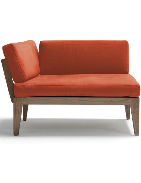 Eclettica Sessel und Schalfsofa, Gestell Massivholz Eiche geölt, Überzug Farbe rot Leinen Baumwolle Eclettica Sessel und Schalfsofa, Gestell Massivholz Eiche geölt, Überzug Farbe rot Leinen Baumwolle