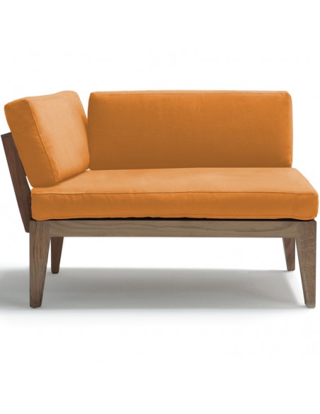 Eclettica Sessel und Schalfsofa, Gestell Massivholz Eiche geölt, Überzug Farbe orange Leinen Baumwolle Eclettica Sessel und Schalfsofa, Gestell Massivholz Eiche geölt, Überzug Farbe orange Leinen Baumwolle