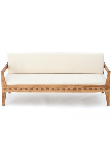 Duetto Schlafsofa, Gestell Massivholz Eiche geölt, Überzug Farbe ecru Leinen Baumwolle Duetto Schlafsofa, Gestell Massivholz Eiche geölt, Überzug Farbe ecru Leinen Baumwolle