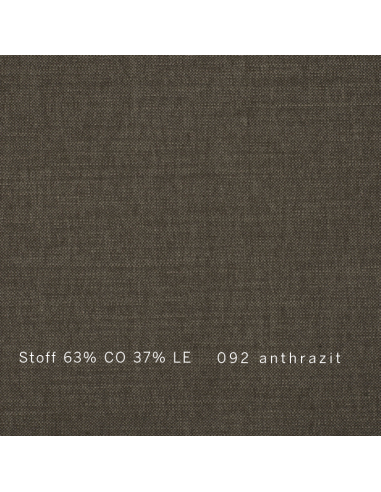 Stoffmuster Sato Schlafsofa Sofa Hana classic, Leinen Baumwolle anthrazit