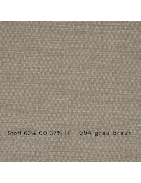 Stoffmuster Sato Schlafsofa Sofa Hana classic, Leinen Baumwolle grau braun