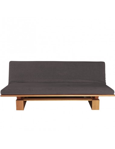 Schlafsofa Sofa Hana lounge Sato design, Massivholz Eiche, Überzug anthrazit, Fronansicht