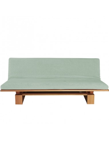 Schlafsofa Sofa Hana lounge Sato design, Massivholz Eiche, Überzug mint, Fronansicht