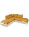 Plinio Cornerbed, two corner elements with back cushions, cover mustard yellow cotton/linen removable, sustainable