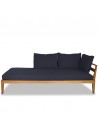 Plinio Cornerbed, chaise longue cover dark blue cotton/linen removable, sustainable