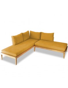 Plinio Cornerbed, Chaiselongue Überzug dunkelblau Baumwolle/Leinen abnehmbar, nachhaltig 2