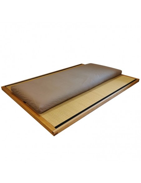 Sato tatami frame in ash, tatami inlaid with futon cover Atelier Sato