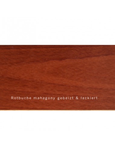 Sato Bett Sandai Holzmuster, Rotbuche Massivholz mahagony gebeizt lackiert