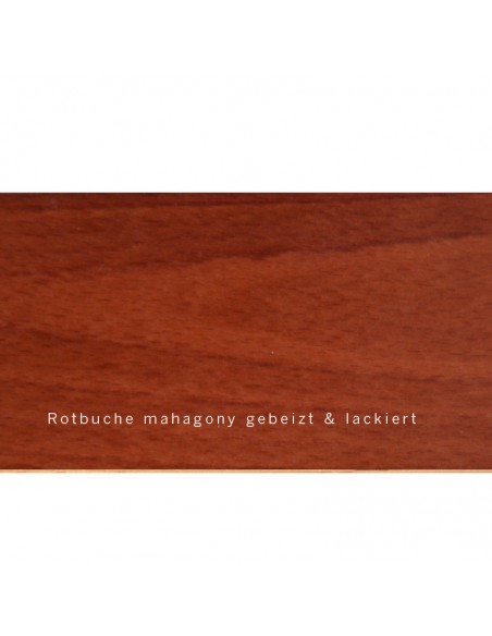 Sato Bett Tokusan Holzmuster, Rotbuche Massivholz mahagony gebeizt lackiert