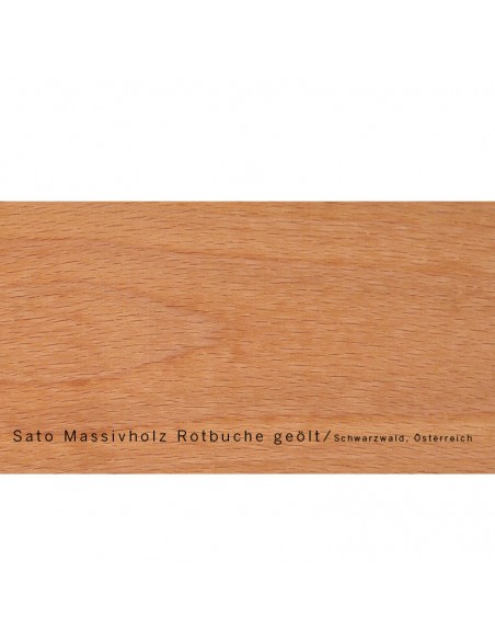 Sato Bett Lotus Holzmuster, Rotbuche Massivholz geölt