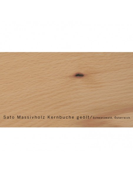Sato Bett Lotus Holzmuster, Kernbuche Massivholz geölt
