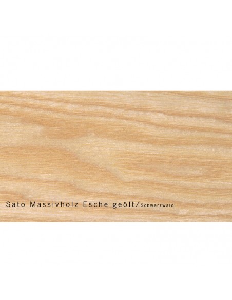 Sato Bett Lotus Holzmuster, Esche Massivholz geölt
