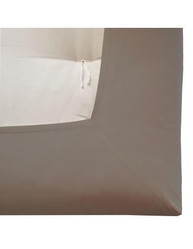 Fitted sheet, cotton Percal taupe