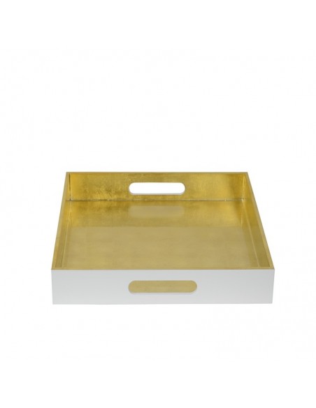 Lacktablett Vietnam in der Farbe Weiss und Gold Lacktablett Vietnam in der Farbe Weiss und Gold