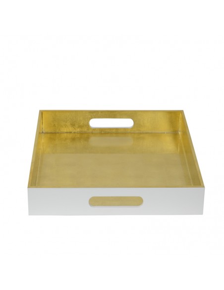 Lacktablett Vietnam in der Farbe weiss und gold Lacktablett Vietnam in der Farbe weiss und gold