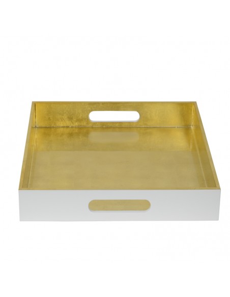 Lacktablett Vietnam in der Farbe Weiss und Gold Lacktablett Vietnam in der Farbe Weiss und Gold
