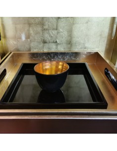 Lacktablett Vietnam in der Farbe Schwarz und Gold 2