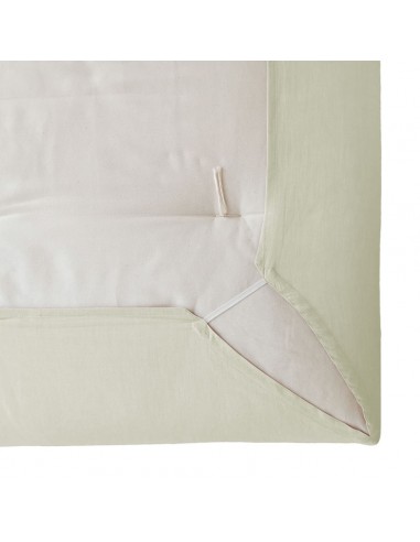 Fitted sheet with elasticated drawstring, cotton jacquard col. khaki dark