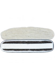 Sato Futon Polstermatte mit Schlafmatte medium ecru, Inhalt Naturlatex, Rosshaar und Schurwolle