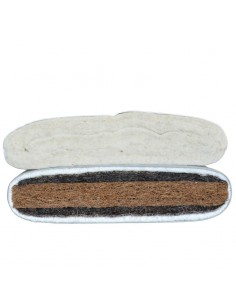 Sato Futon Polstermatte mit Schlafmatte fest ecru, Inhalt  Kokosfasern, Rosshaar und Schurwolle