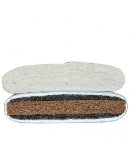 Sato Futon Polstermatte mit Schlafmatte fest ecru, Inhalt  Kokosfasern, Rosshaar und Schurwolle