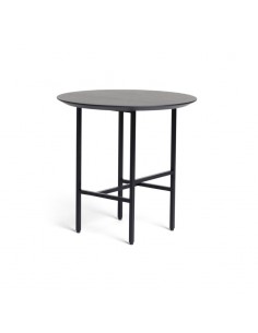 Beistelltisch SQ Side Table mit Metallgestell, Tischplatte Eiche schwarz