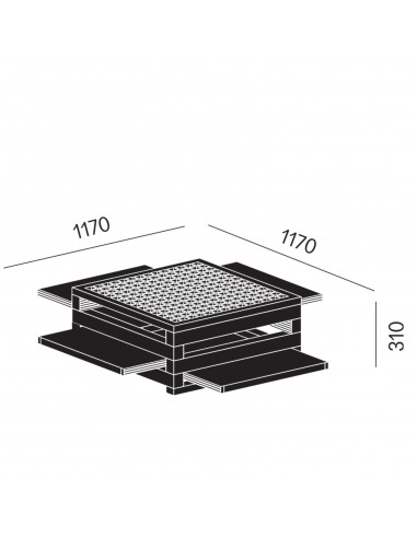 Masse  Beistelltisch.