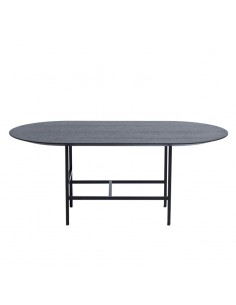 Beistelltisch in Eiche schwarz, Länge 85 cm, Breite 45 cm, Höhe 33 cm.