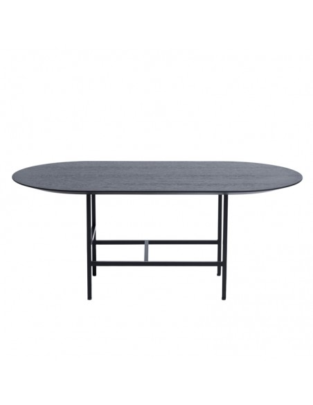 Beistelltisch in Eiche schwarz, Länge 85 cm, Breite 45 cm, Höhe 33 cm.