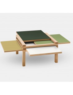 Beistelltisch Par4, Wendeplatten in verschiedenen Farben. 2