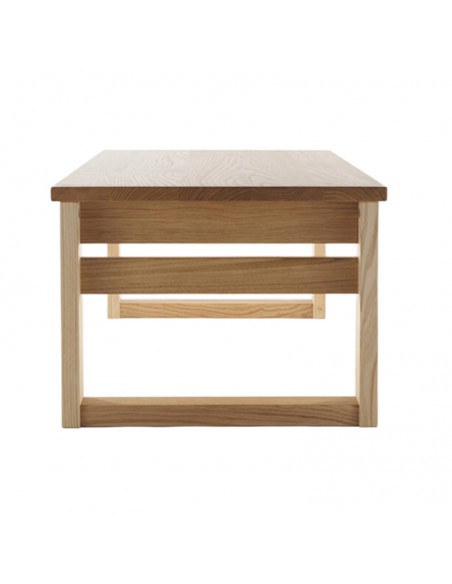 Folding Table Japan, solid wood without metal, mechanism in wood, dark chestnut wood
