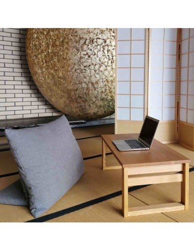 Fodling table, home office, work table with seat cushion, screen, Catellani lamp