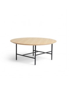 Beistelltisch in Eiche schwarz, Durchmesser 80 cm, Höhe 33 cm. 2