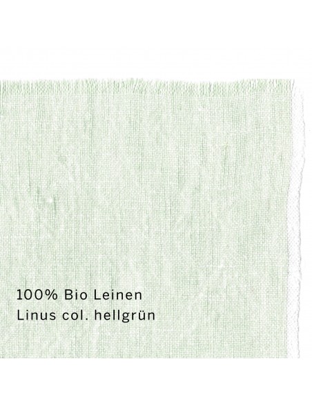 Farbmuster Bio Leinen Linus hellgrün