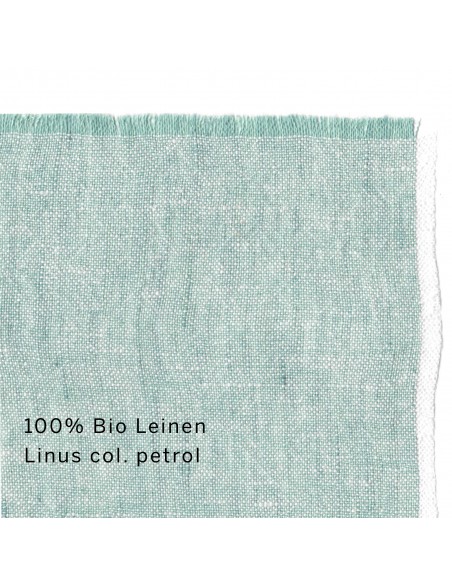Organic linen Linus col. petrol Organic linen Linus col. petrol