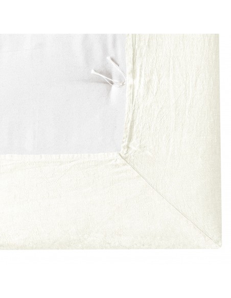 Fitted sheet fabric organic linen col. cream white Fitted sheet fabric organic linen col. cream white