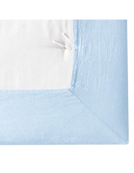 Fitted sheet fabric organic linen col. light blue Fitted sheet fabric organic linen col. light blue
