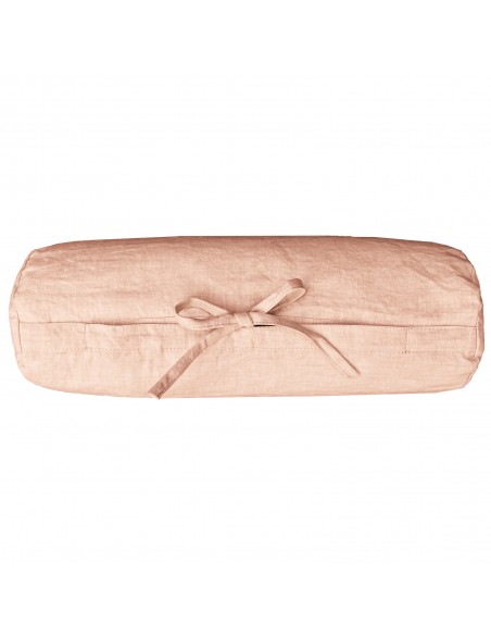 Nackenrollen Bezug, Stoff Bio Leinen Linus col. coral Nackenrollen Bezug, Stoff Bio Leinen Linus col. coral
