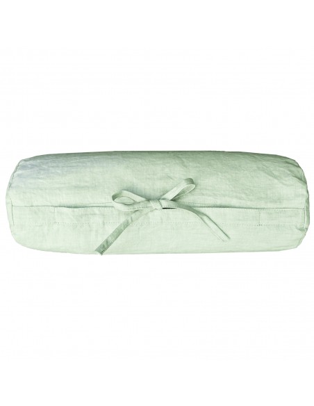 Nackenrollen Bezug, Stoff Bio Leinen Linus col. hellgrün Nackenrollen Bezug, Stoff Bio Leinen Linus col. hellgrün
