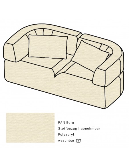 All Together Brühl sofa, fabric cover PAN ecru All Together Brühl sofa, fabric cover PAN ecru