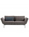 Brühlsofa roro soft with side cushions, multifunctional, metal base frame, brown leather cover, removable