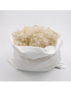 Sato sleeping pillow with virgin wool balls, quilted organic cotton cover 2