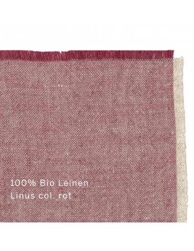 Farbmuster Bio Leinen Linus rot