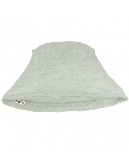 Kissenbezug Stoff Bio Leinen Linus col. grün/roh Kissenbezug Stoff Bio Leinen Linus col. grün/roh