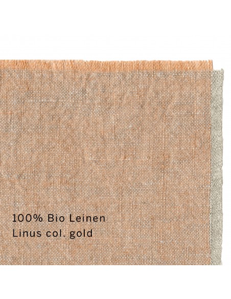 Stoff Bio Leinen Linus col. gold Stoff Bio Leinen Linus col. gold
