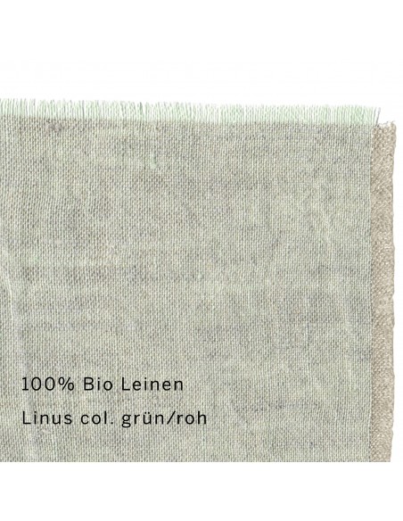 Stoff Bio Leinen Linus col. grün/roh Stoff Bio Leinen Linus col. grün/roh