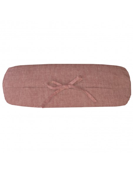 Nackenrollen Bezug, Stoff Bio Leinen Linus col. rot Nackenrollen Bezug, Stoff Bio Leinen Linus col. rot