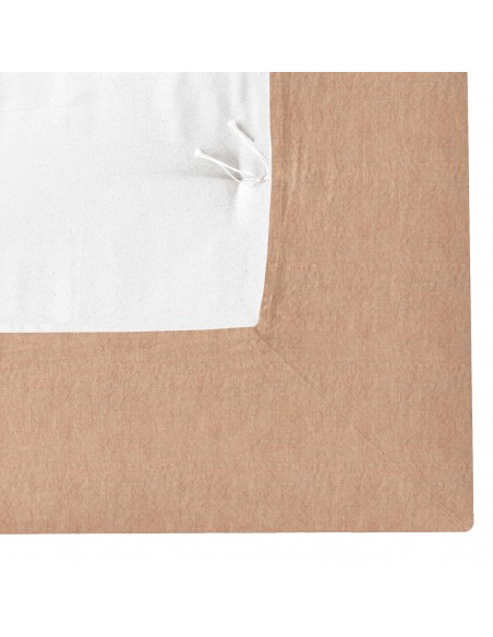 Fitted sheet fabric organic linen col. gold