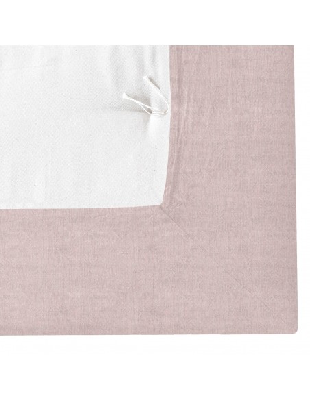Fitted sheet fabric organic linen col. rose Fitted sheet fabric organic linen col. rose