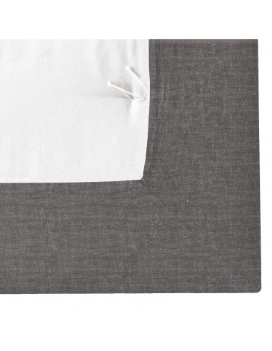 Fitted sheet fabric organic linen col. black